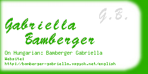 gabriella bamberger business card